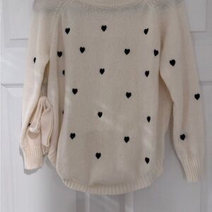 Women's Maternity Cream Heart Sweater